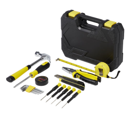 Sounion 16-piece Tool Box In Solid Black